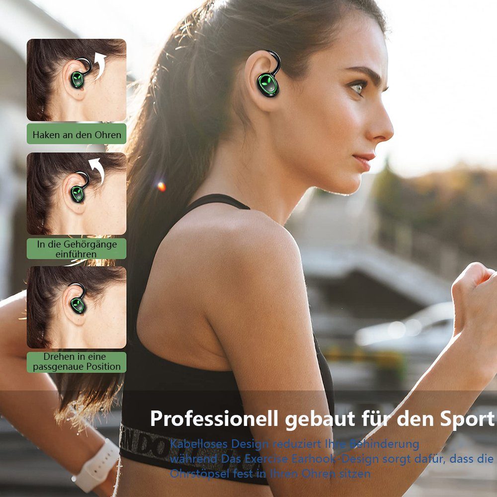 Cancelling Bluetooth, Ladekoffer, IPX5 Kopfhörer Sport, Stereo Kopfhörer 5.3 Spielzeit (ANC), USB-C, Std. geschlossenerAkustik) Bluetooth mit GelldG Noise 50 (Active