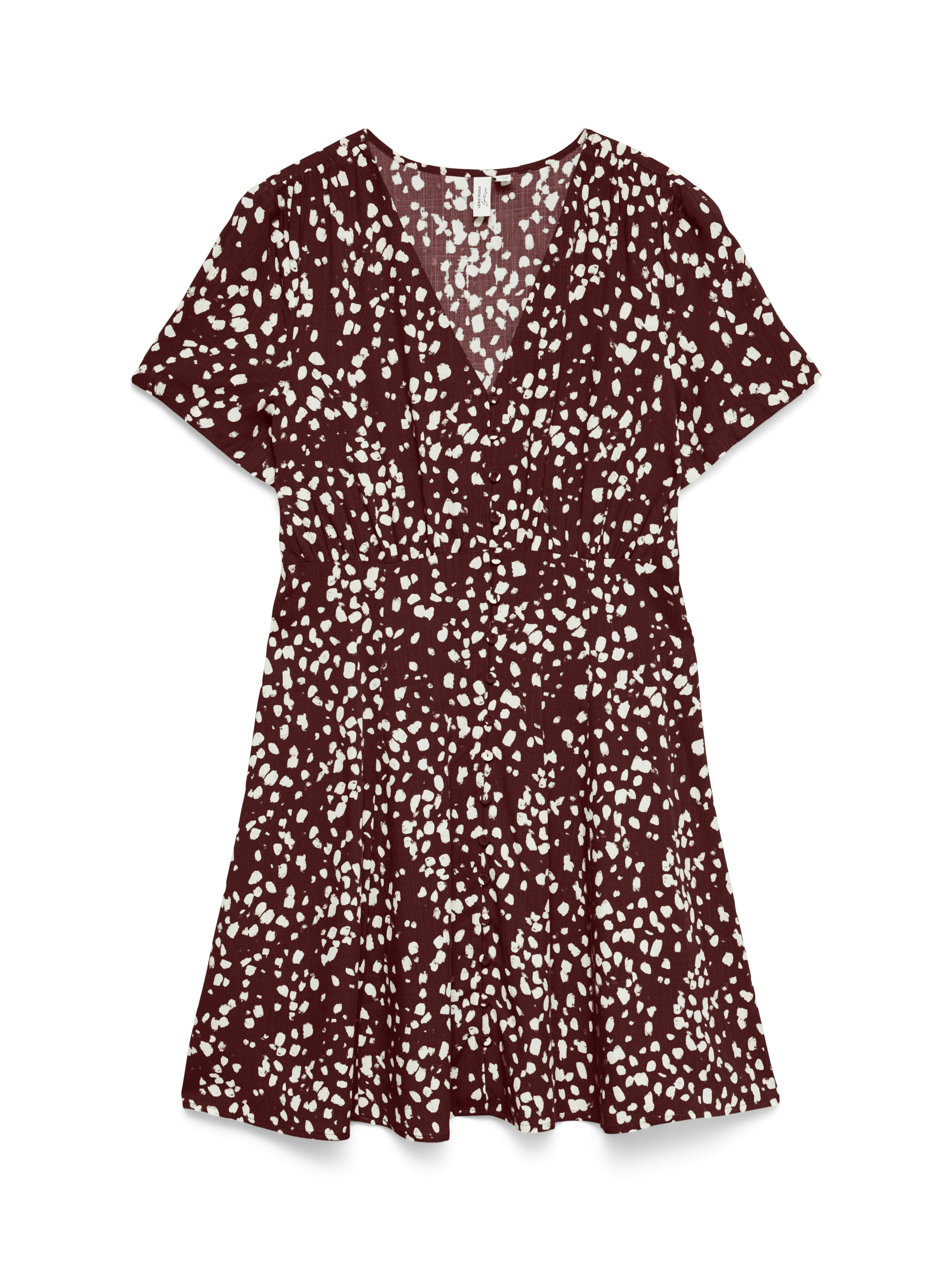 Vero Moda Minikleid VMKORA S/S SHORT DRESS WVN BTQ Viskose