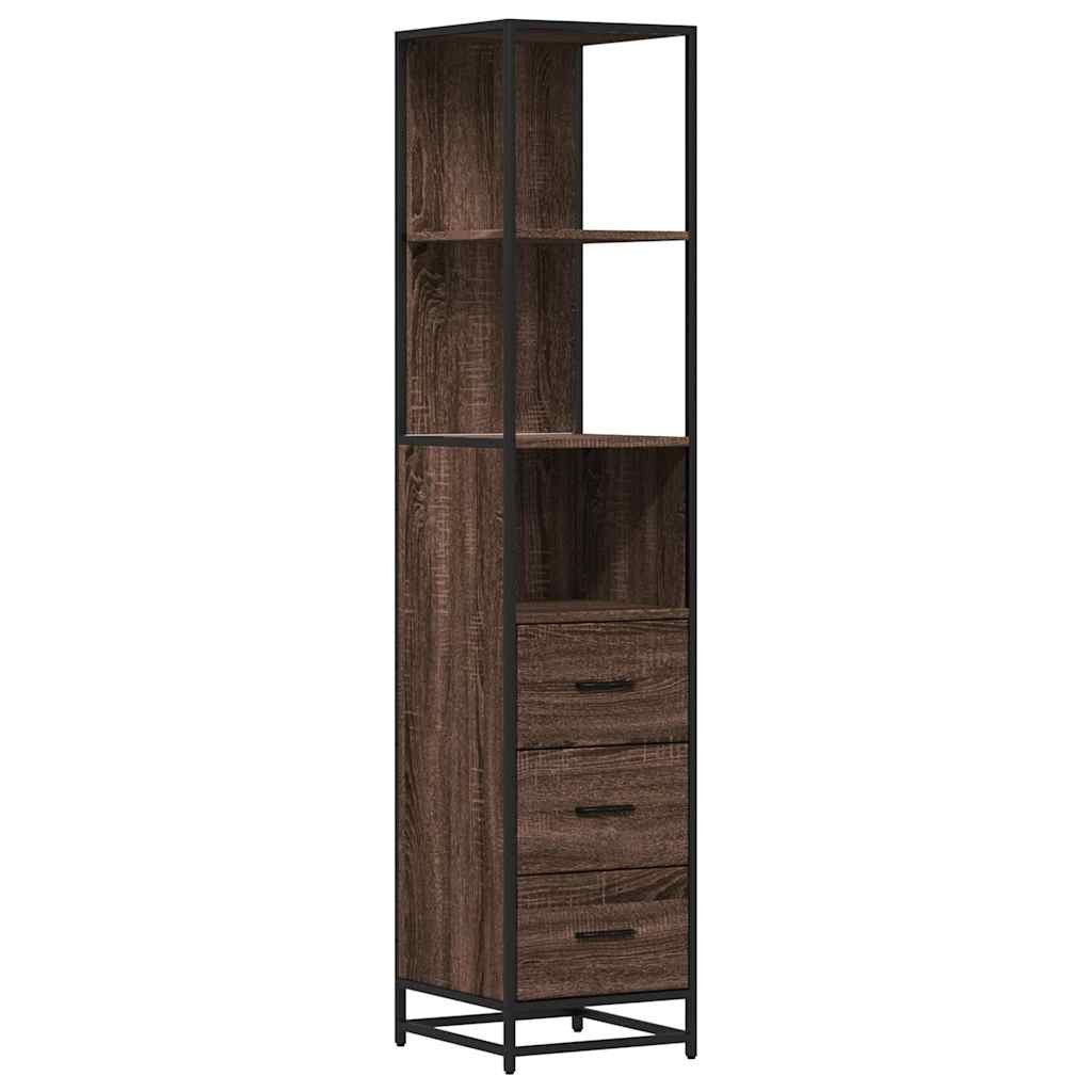 vidaXL Badezimmer-Set Badschrank Braun Eichen-Optik 35x37,5x166 günstig online kaufen