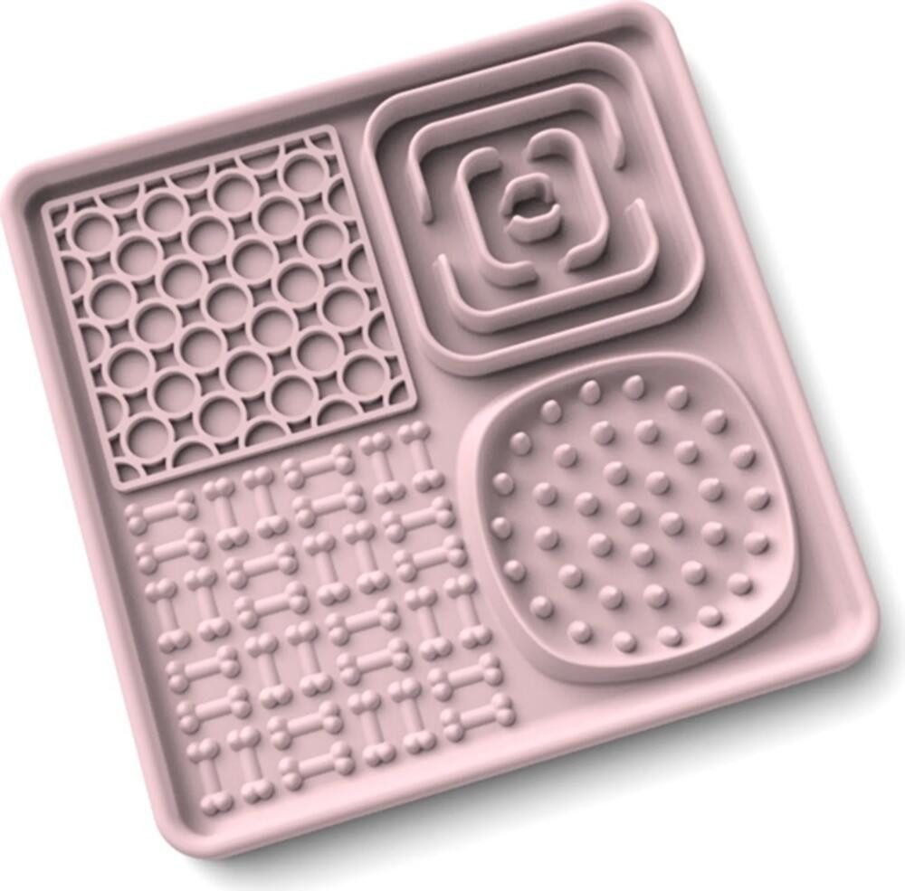 Napf Silikon Schleckmatte für Hund Lick Mat Slow Feeder BPA-frei Rosa