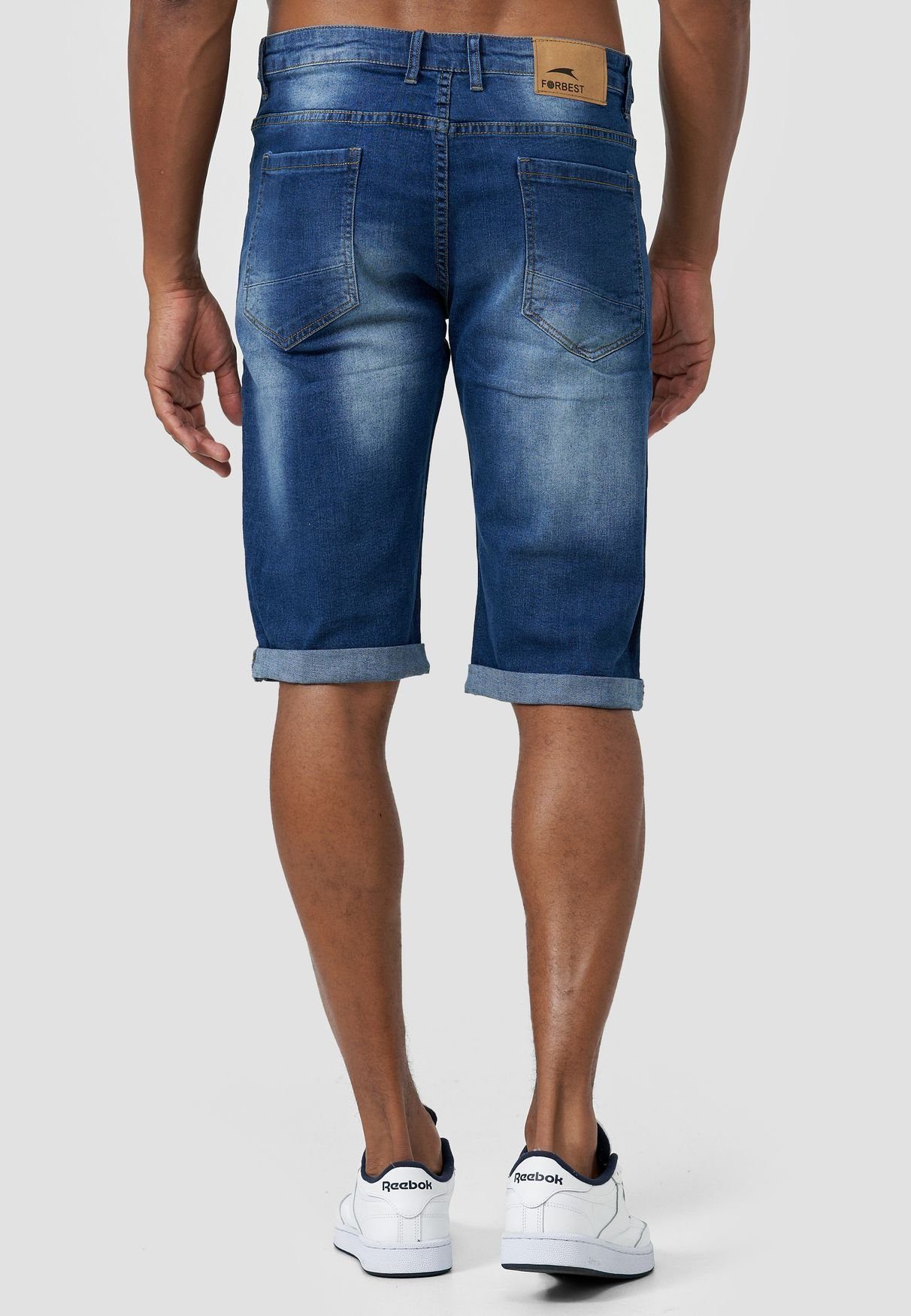 Herren Jeans Shorts Bermuda Capri Baumwolle Waschung Sommer Kurze Hose Vintage 