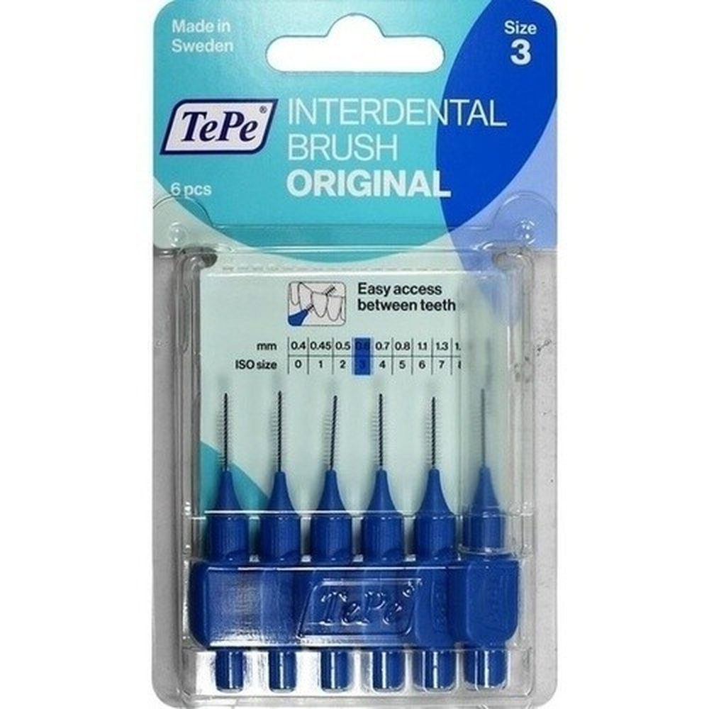 TePe Interdentalbürsten TEPE Interdentalbürste 0,6mm blau 6St