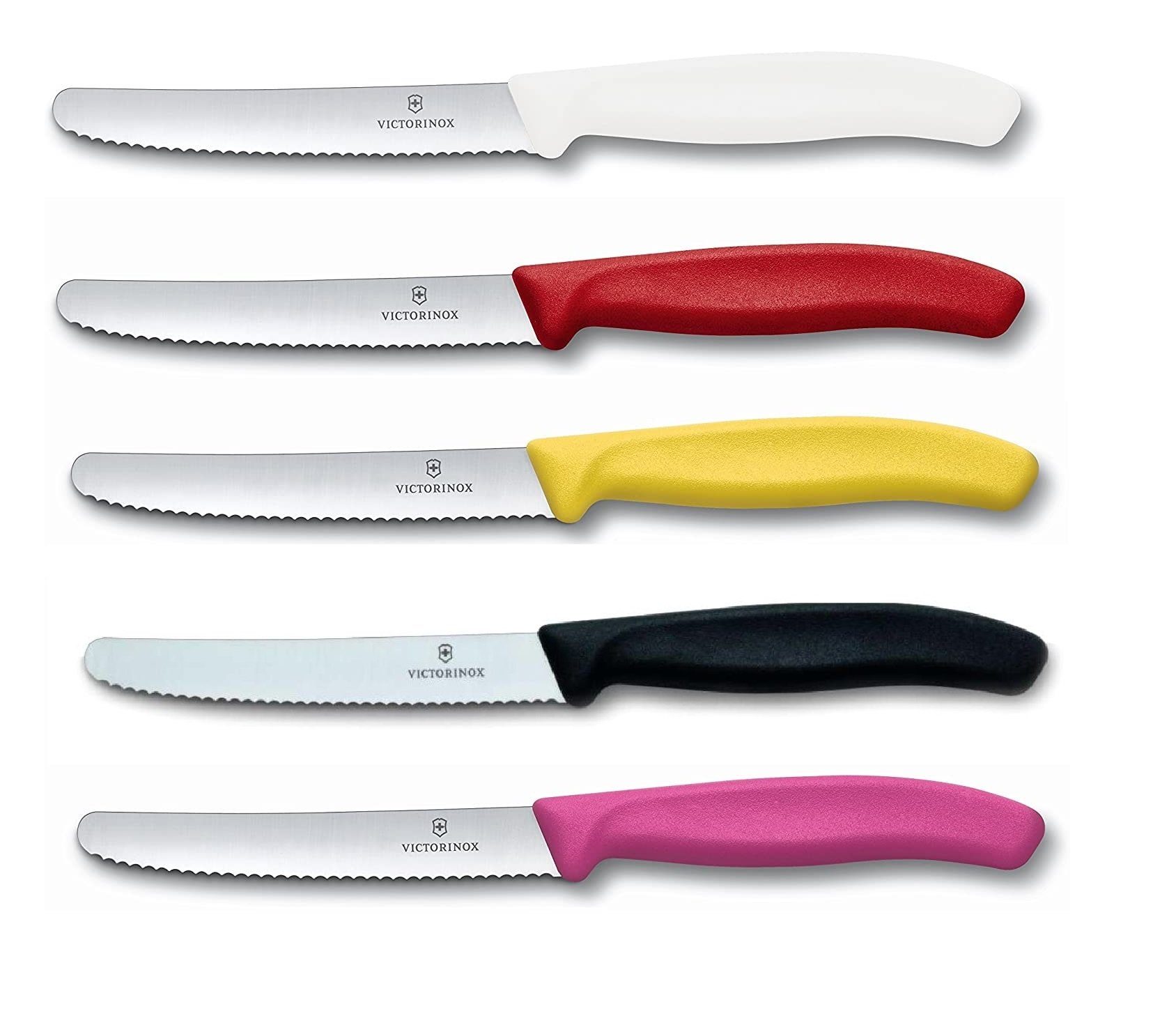 Victorinox Tafelmesser 5 Stück Tomatenmesser Swiss Classic Bunter Mix Brötchenmesser