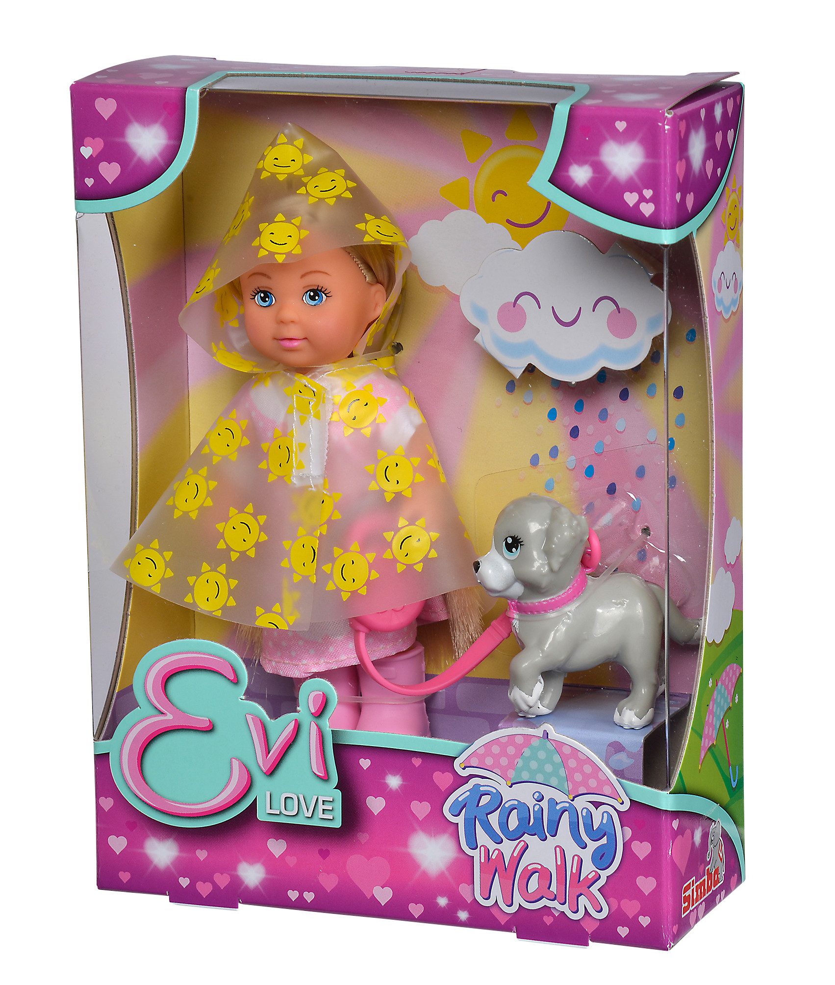 Simba Dickie Anziehpuppe Puppe Evi LOVE Rainy Walk im Regenoutfit 12cm