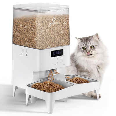 Insma Katzen-Futterautomat, 5L Automatischer Futterspender Doppelnapf
