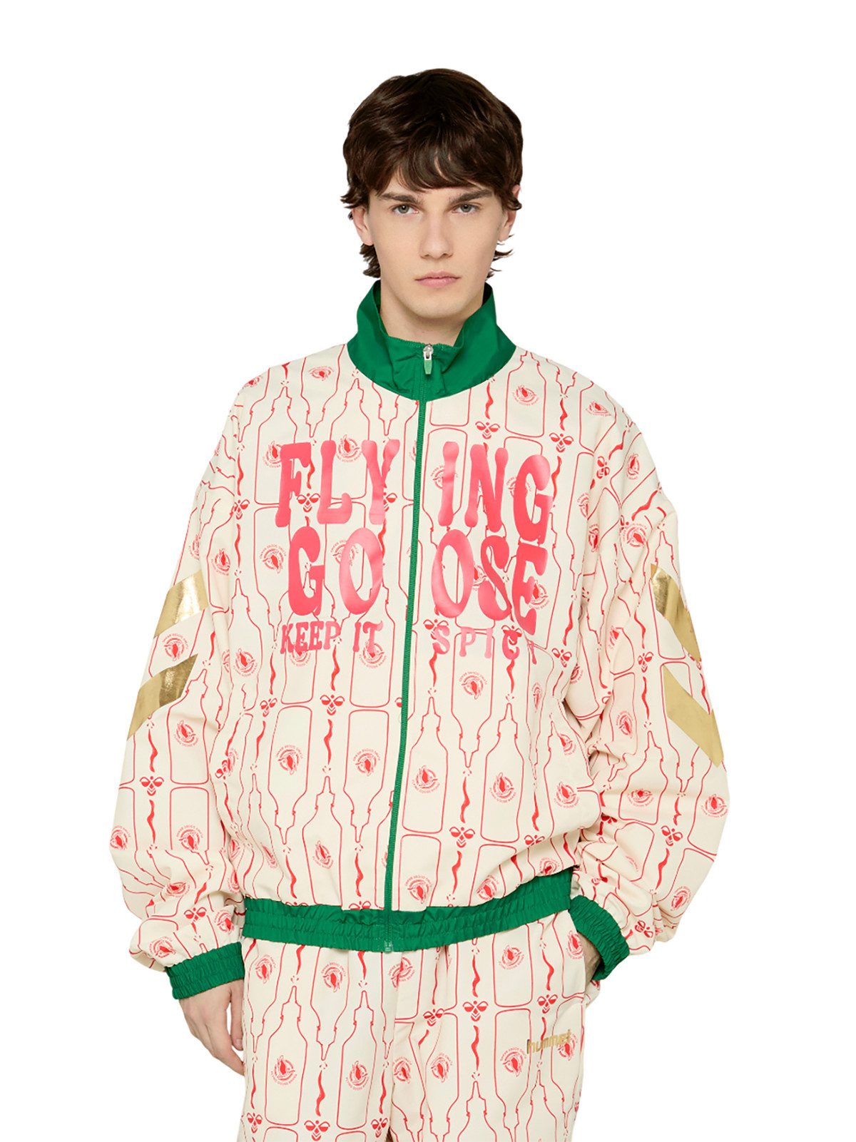 hummel Trainingsjacke Sriracha (kein Set) mit Stehkragen