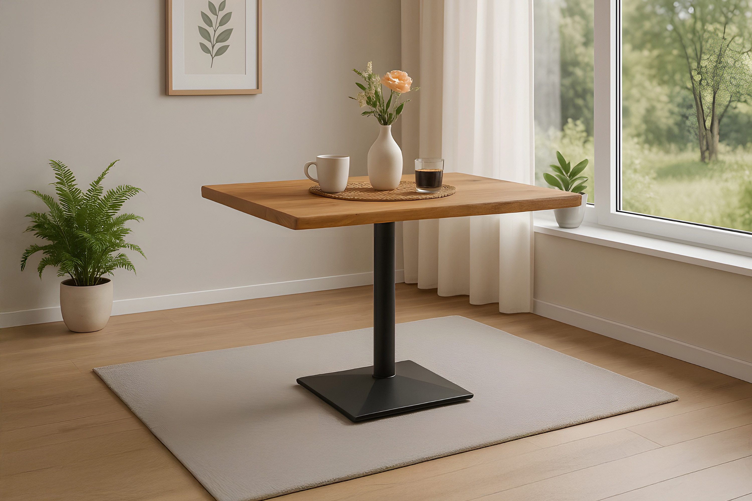 Loreno® Bistrotisch Ines, massives Akazienholz, echte günstig online kaufen