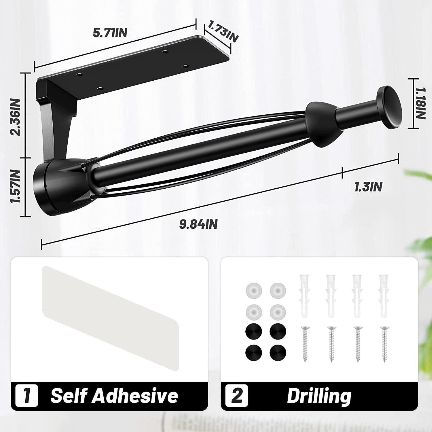 LuxusKollektion Küchenrollenhalter Küchenrollenhalter Edelstahl Dämpfung Einhandbedienung 2 Stk. Schwarz