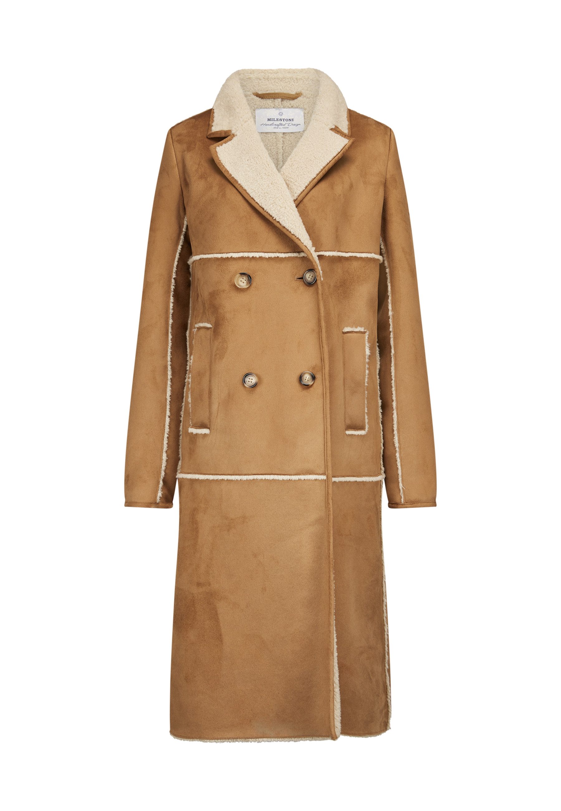 Milestone Langmantel MSEnola Damen feminin, klassisch Knöpfe Ziernähte, Zie günstig online kaufen