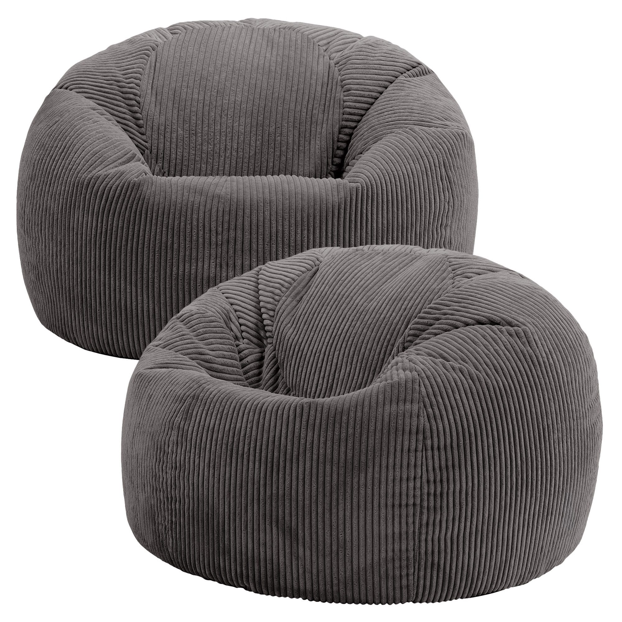 icon Sitzsack Erwachsene 2er Set Klassischer Sitzsack aus Cord „Kingston“, günstig online kaufen