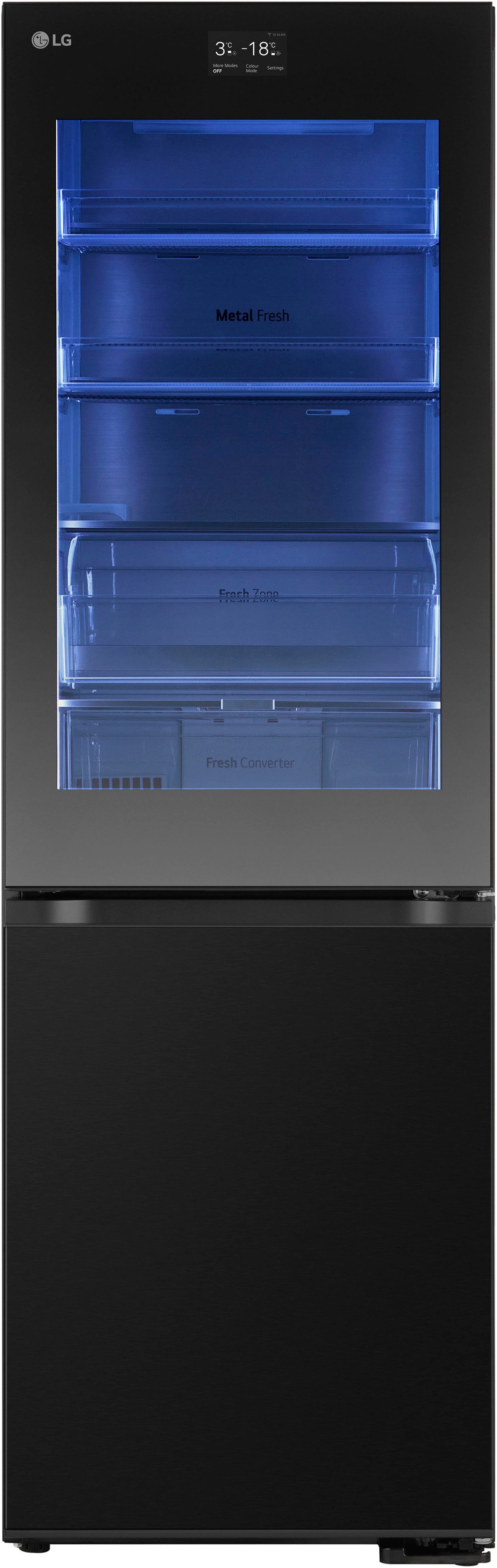 Valentinstagsgeschenk LG Kühl-/Gefrierkombination InstaView GBG7190CEV, 186 cm hoch, 59,5 cm breit, schwarz
