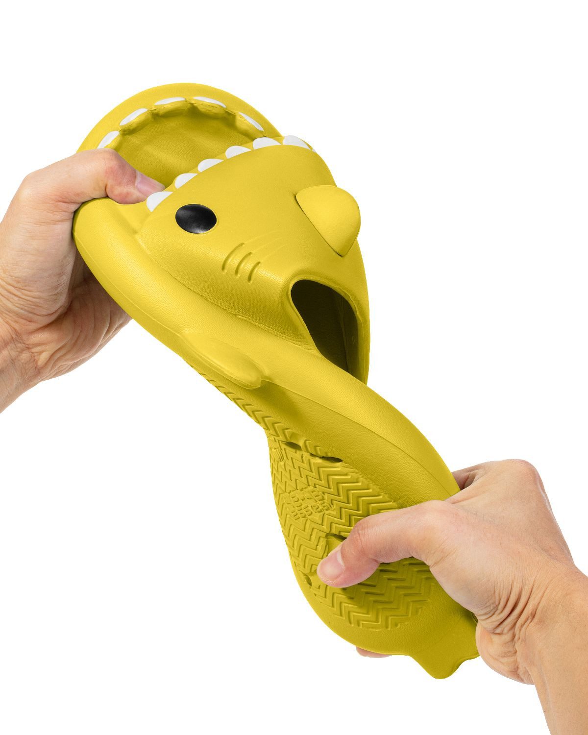 Corimori Bequeme Hai Badeschuhe im Haifisch-Design Badeschuh (Packung, Geschenk) lustige, rutschfeste, schnell trocknende Badeschlappen EU Größe 38-39