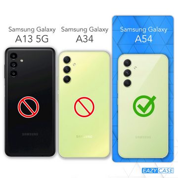 EAZY CASE Handyhülle TPU Hülle für Samsung Galaxy A54 6,4 Zoll, Silikon Schutzhülle mit Kameraschutz Matt Back Cover Soft Eis Blau