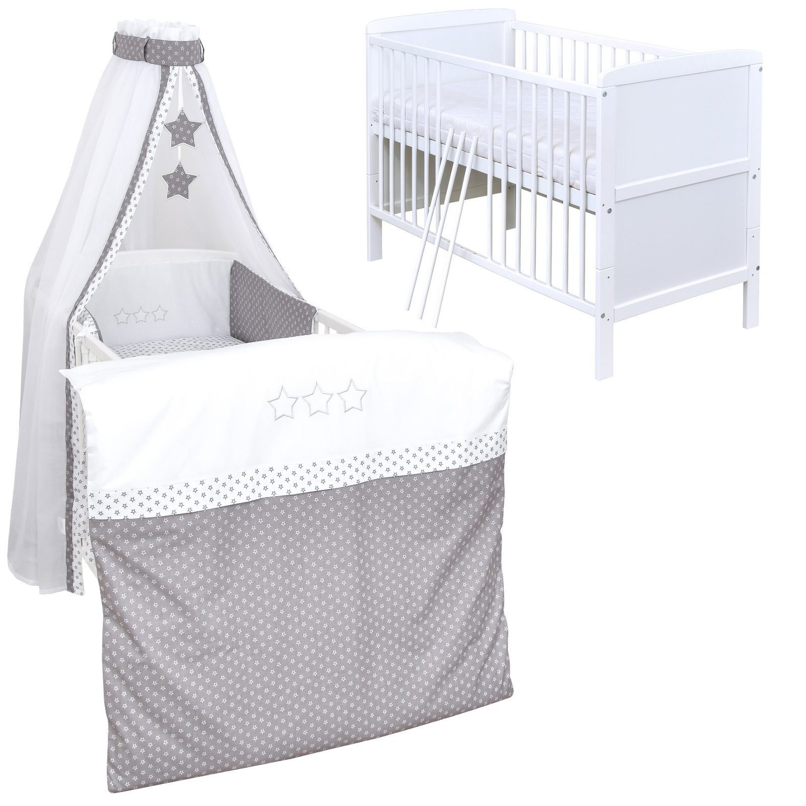 Baby-Delux Komplettbett Babybett Natalie Komplettset Beißschienen, günstig online kaufen