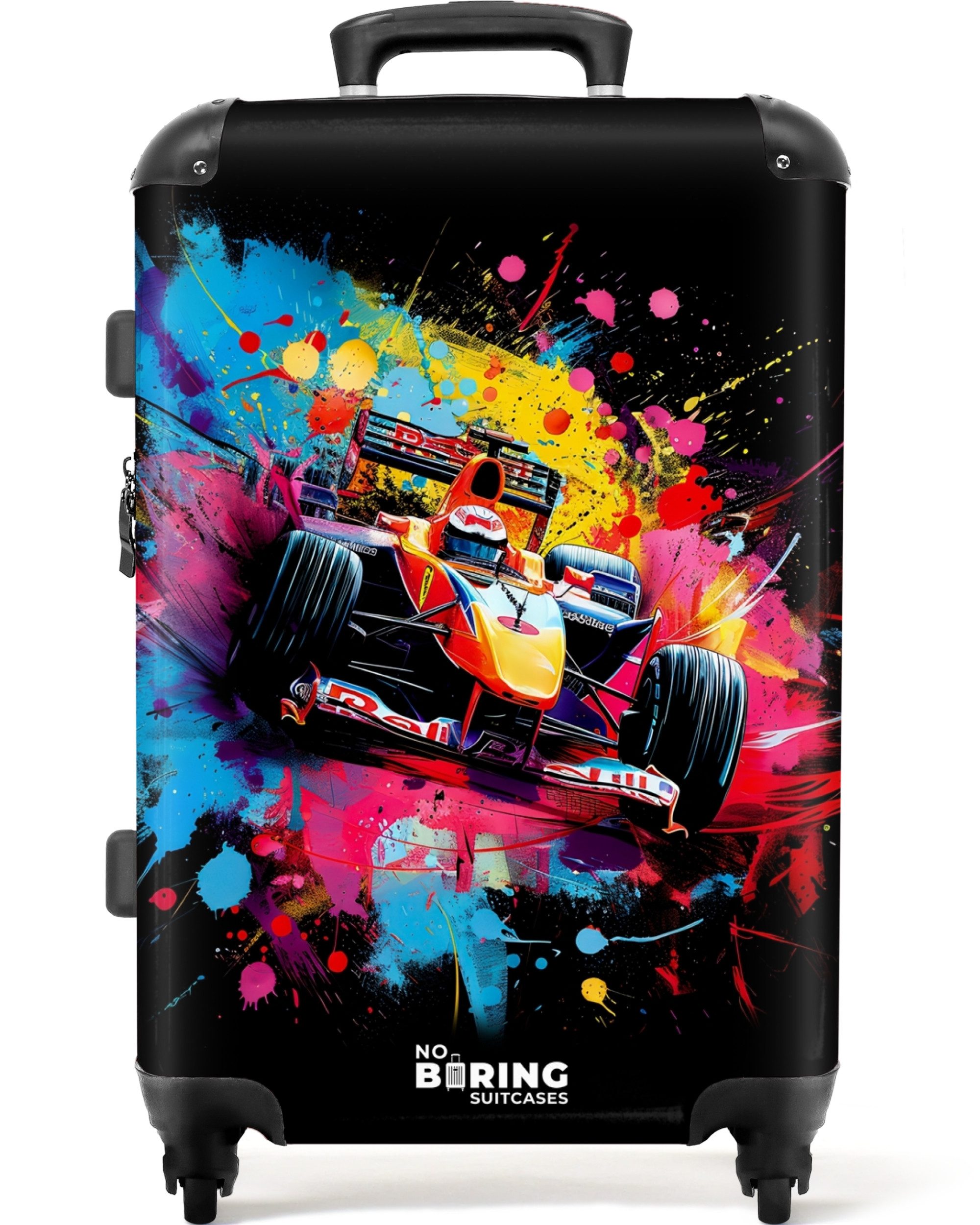 NoBoringSuitcases.com© Hartschalen-Trolley Formel-1-Auto mit Graffiti 67 günstig online kaufen
