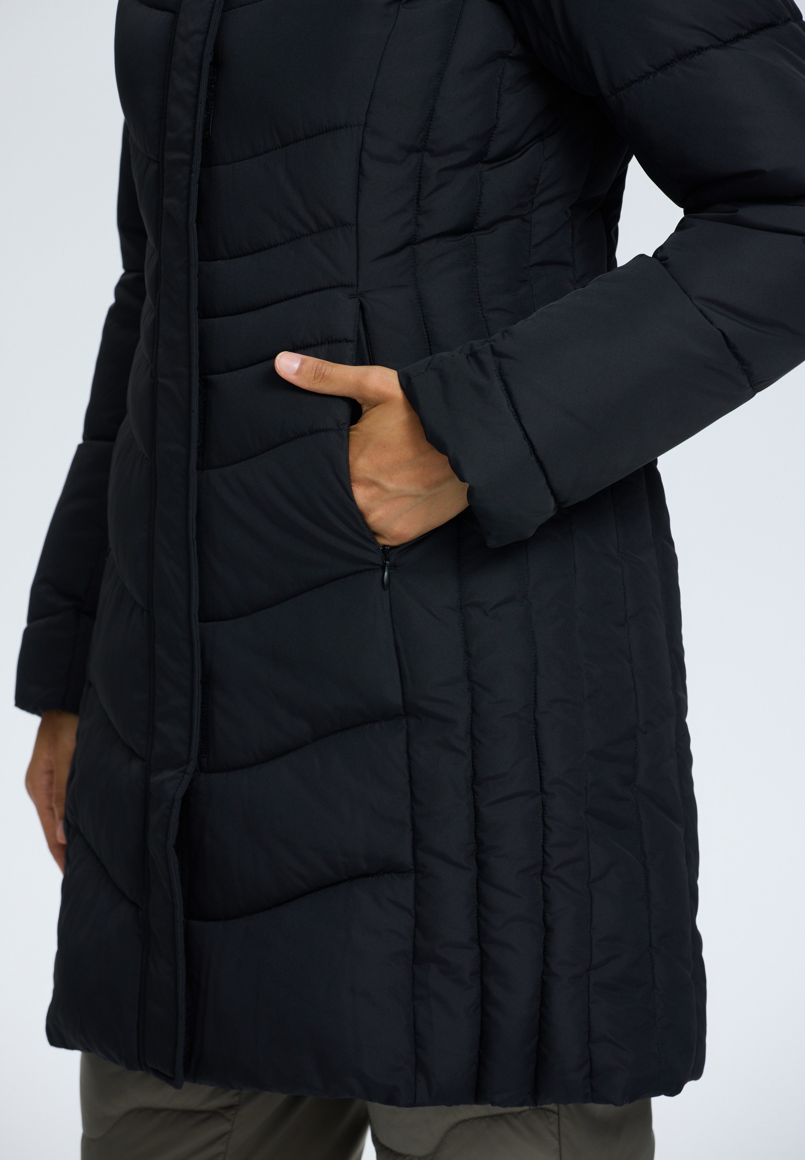 Icepeak Steppmantel PAIVA mit Daunenoptik, mit verstellbarer und abnehmbarer Kapuze, winddicht