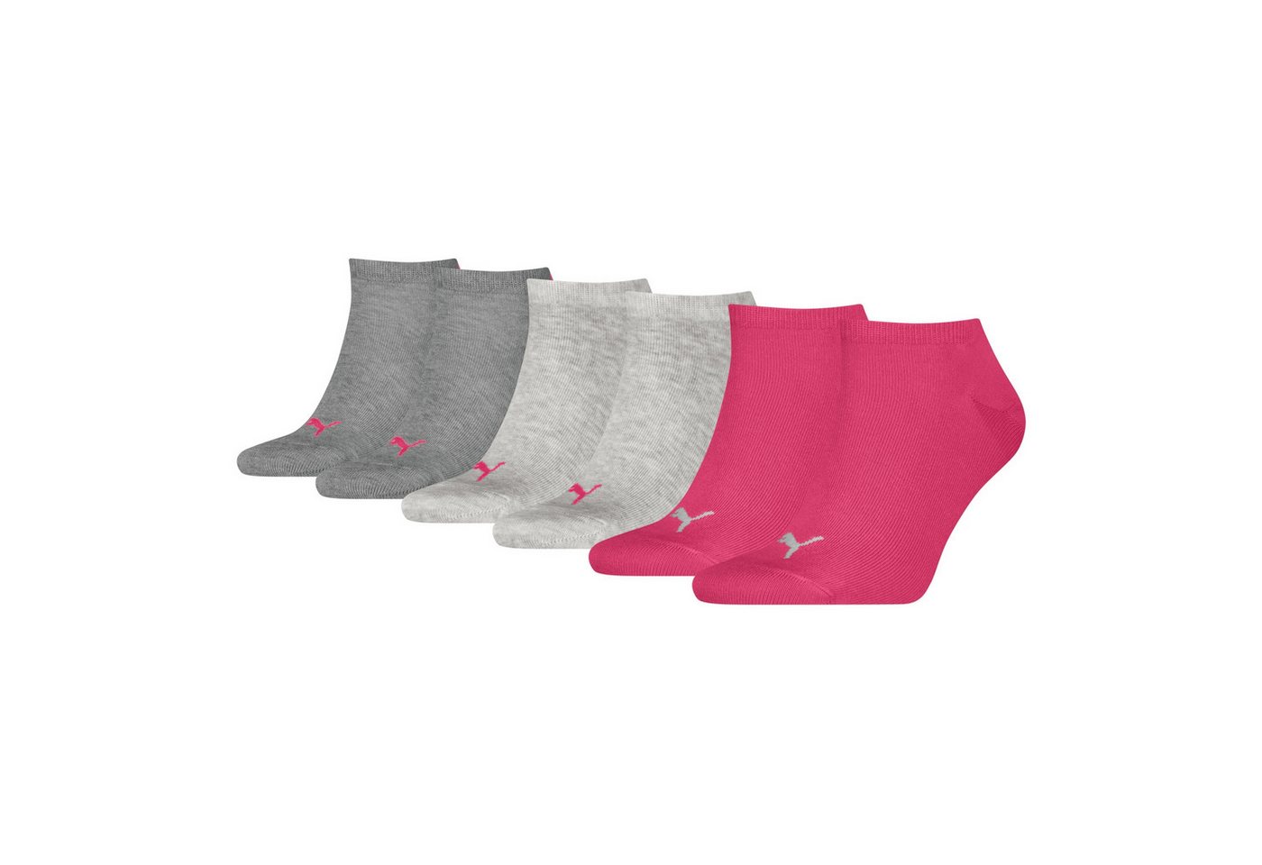 PUMA Sneakersocken Soft Cotton (3-Paar) mit Cat-Logo und PUMA-Schriftzug