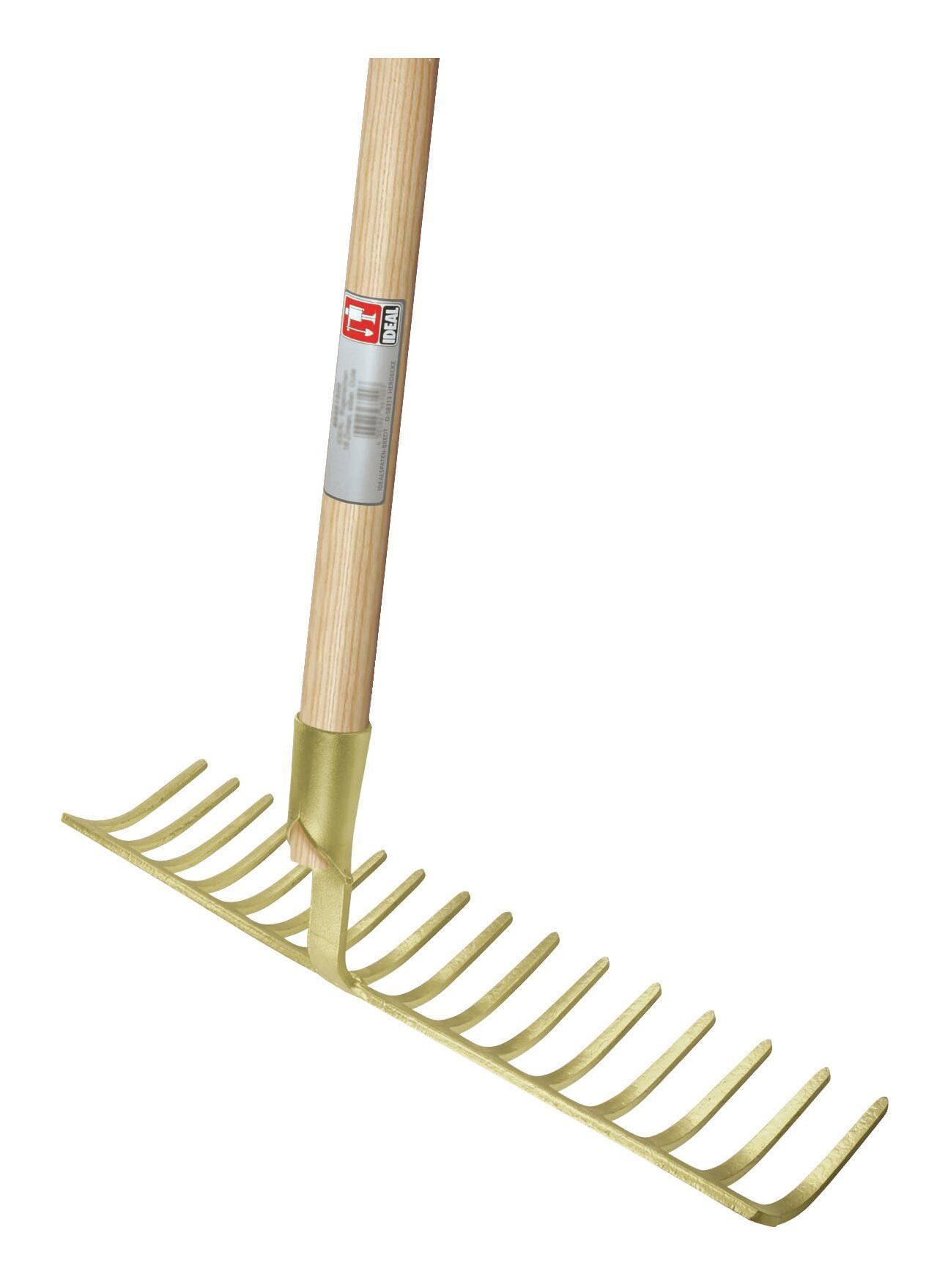 IDEALSPATEN Rechen, mit 180 cm langem Stiel, Straßenrechen 14 Zinken Arbeitsbreite 455 mm mit Stiel