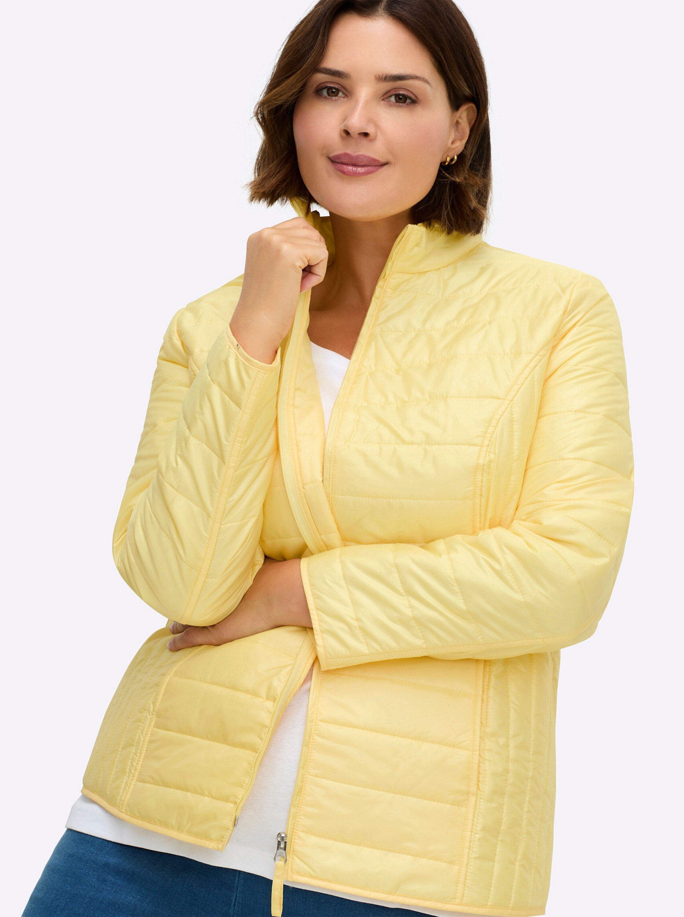 Sieh an! Winterjacke Steppjacke Langarm für die Übergangszeit, mit Stehkragen – Bild 4 von 5