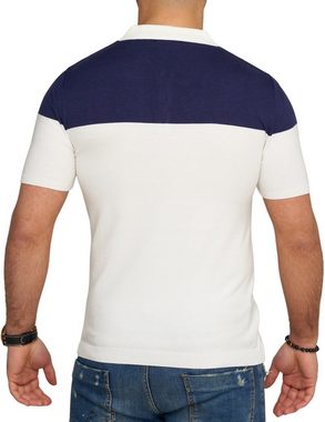 CARISMA Poloshirt CRPARATI Strick Kurzarm Polo T-Shirt Color-Block