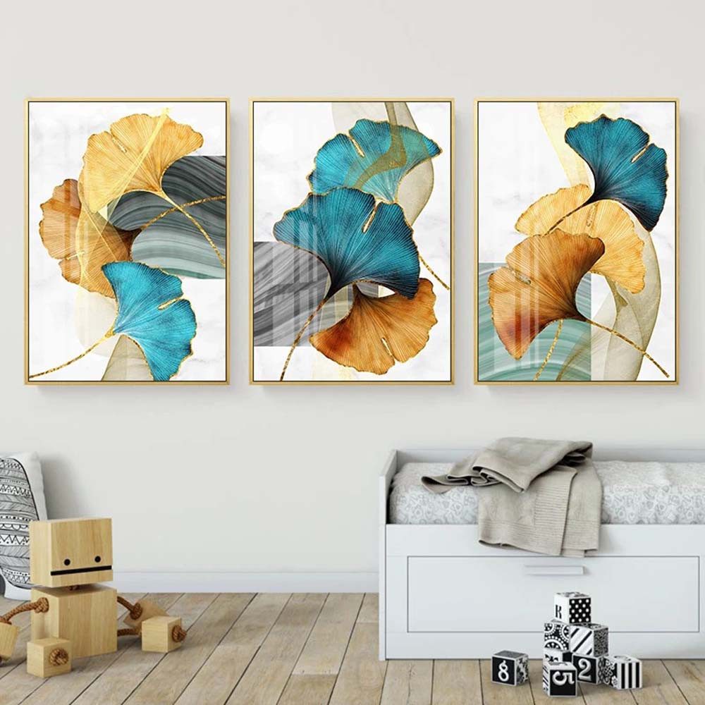 trends for living Wandbild Wandbild Gold Schilf, rahmenlose Leinwand Wohnzi günstig online kaufen