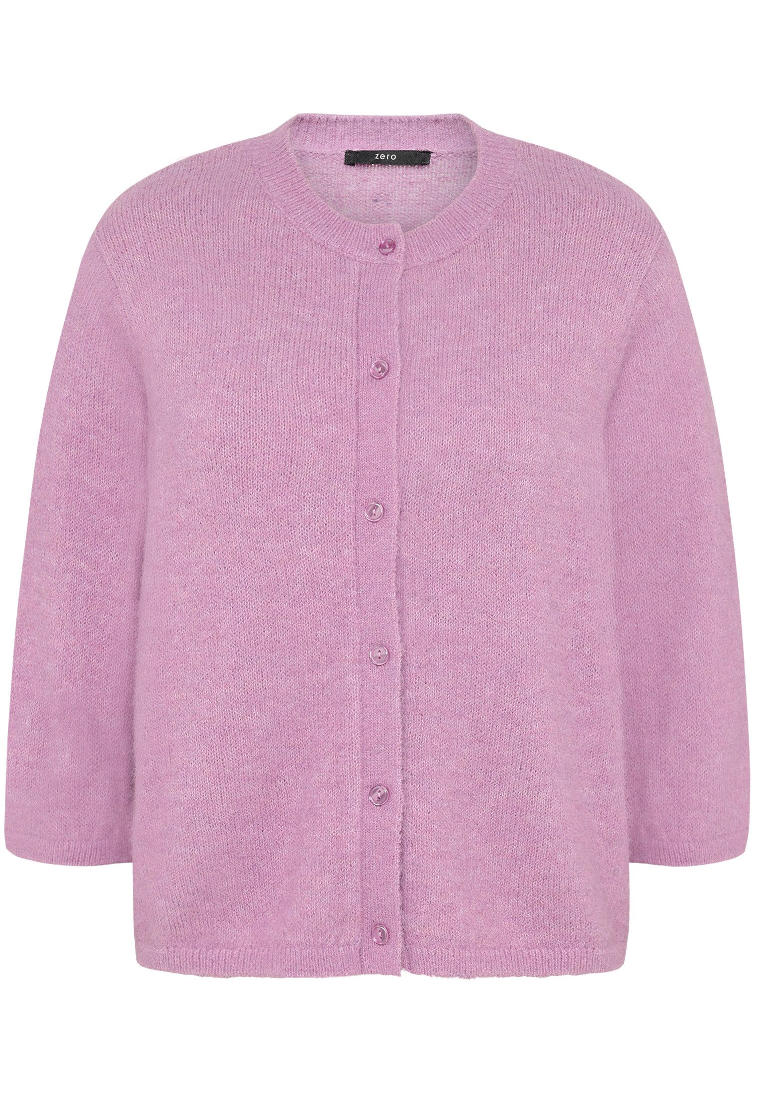 Zero Strickjacke Damen 3/4 Arm und Knöpfe (1-tlg) Knopfleiste