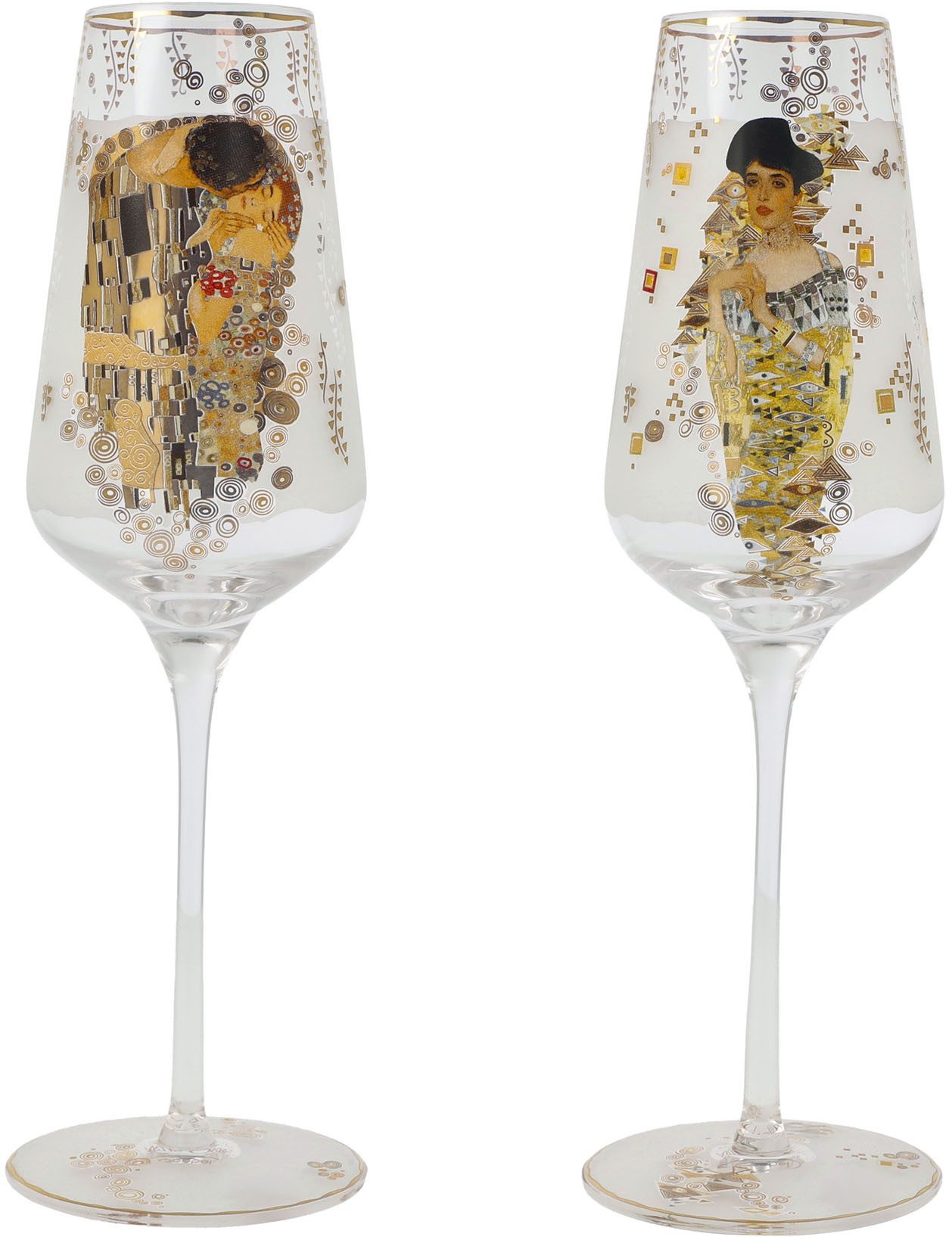 Goebel Sektglas Sektglas Gustav Klimt - Adele & der Kuss, 1-tlg., Glas