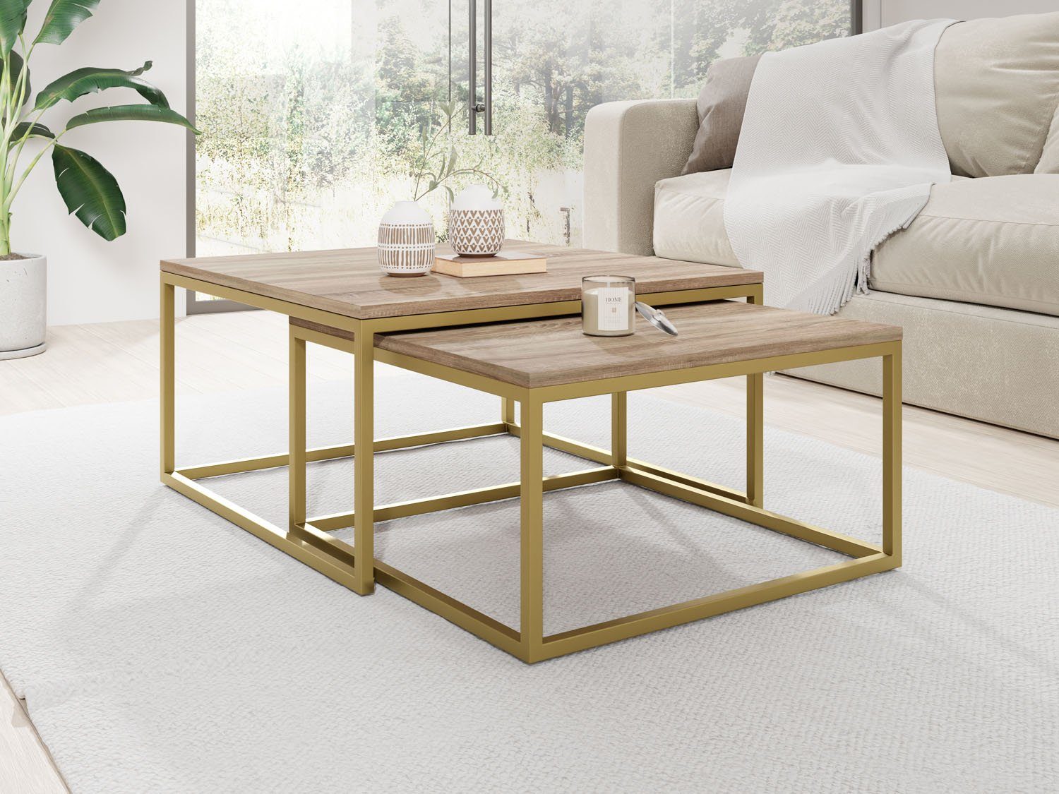 WFL GROUP Couchtisch Vella Gold günstig online kaufen