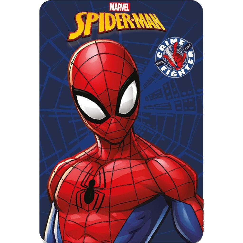 Wohndecke Spiderman Crime Fighter Fleecedecke 100x140cm, Spiderman, Geschenkidee für Mädchen und Jungen