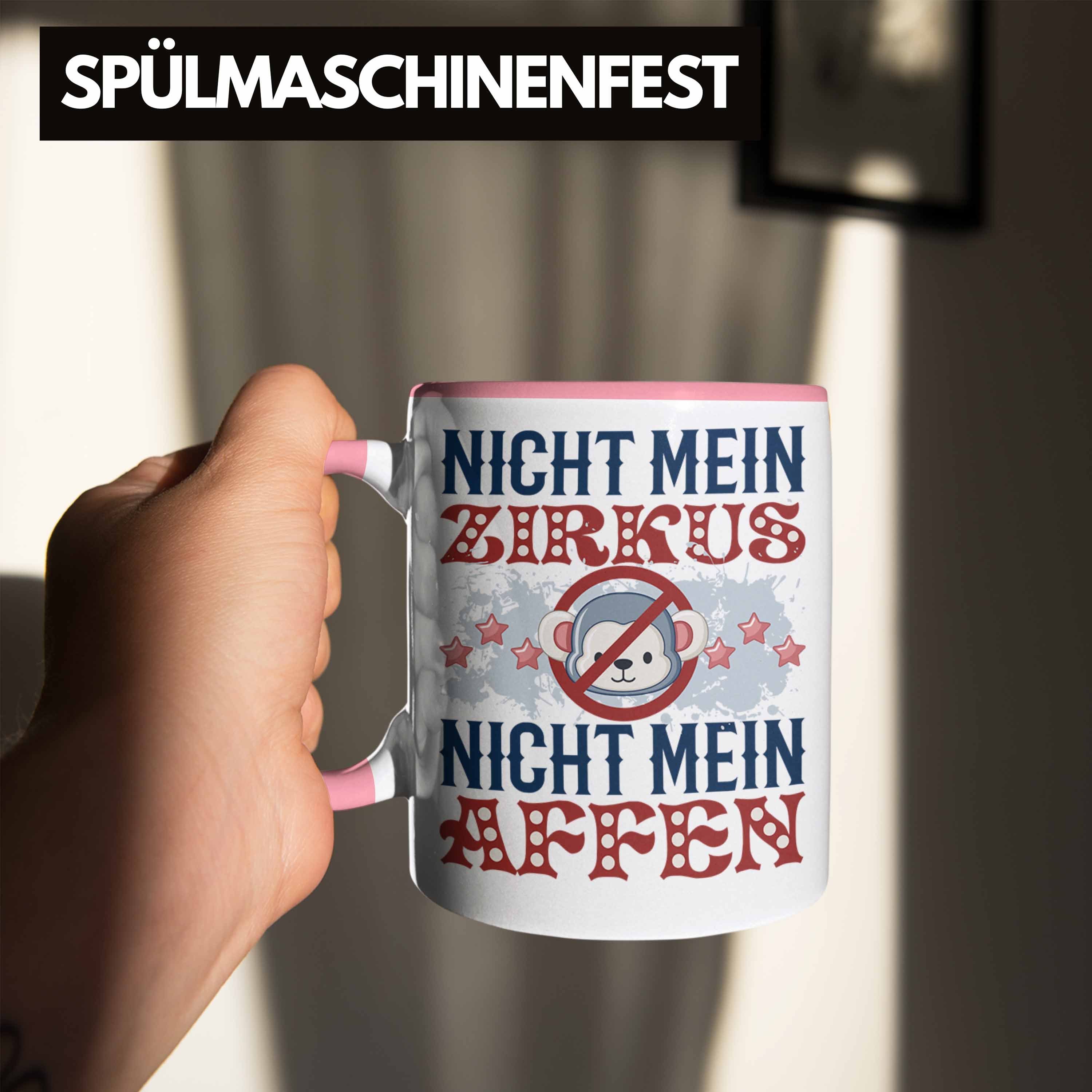 Tasse Nicht Spruch Zirkus Trendation Tasse Kaffeetasse Affen Lustiger Meine Mein Nicht Rosa