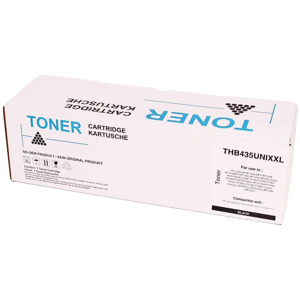 P1007 Kompatibler XL für P1005 P1006 ABC HP Toner CB435A 35A LaserJet Tonerkartusche,