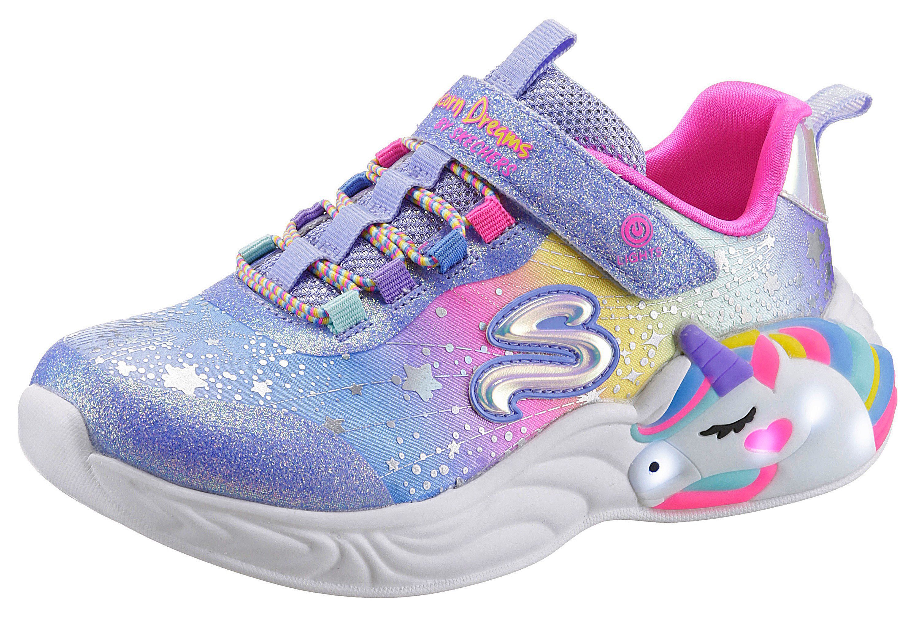 Skechers Kids UNICORN DREAMS- Sneaker mit gepolsterter Innensohle, Freizeitschuh, Halbschuh, Schnürschuh