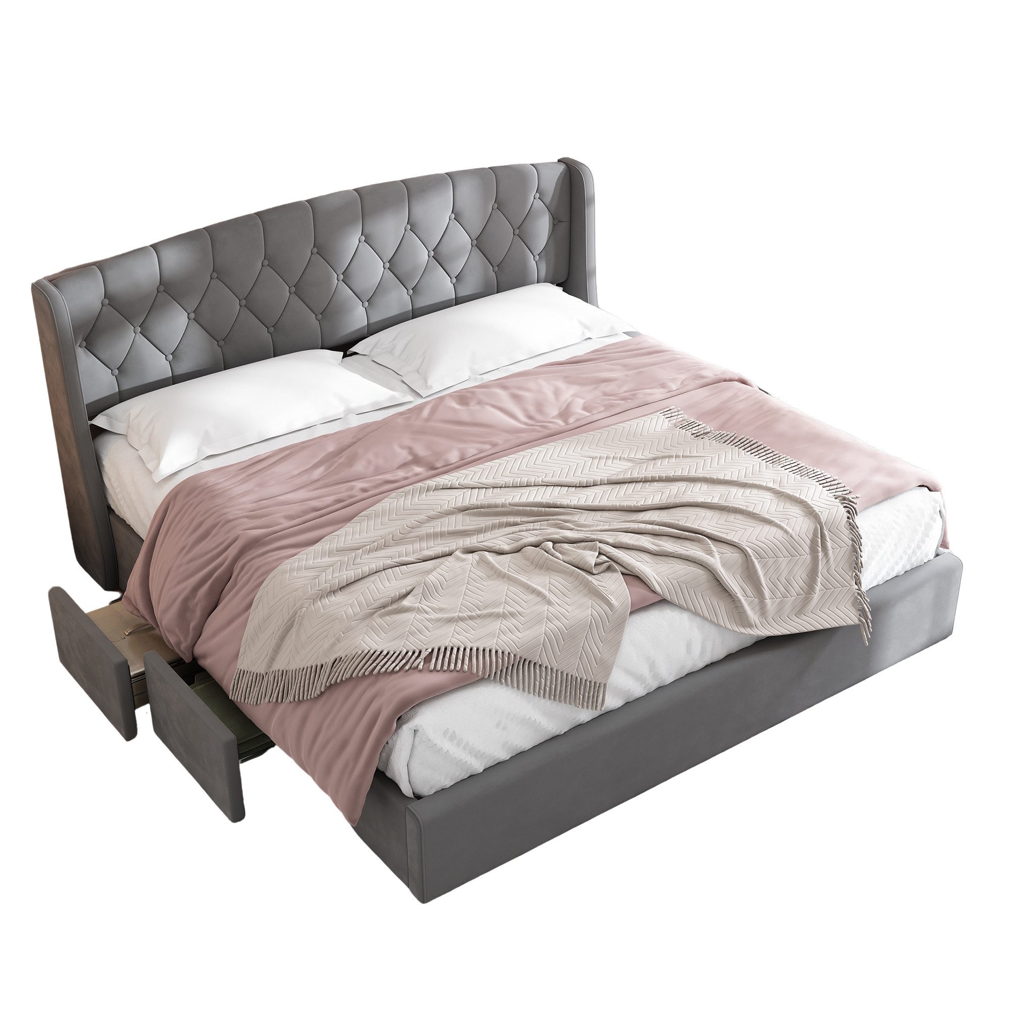 REDOM Polsterbett Polsterbett Doppelbett Stauraumbett Bett günstig online kaufen