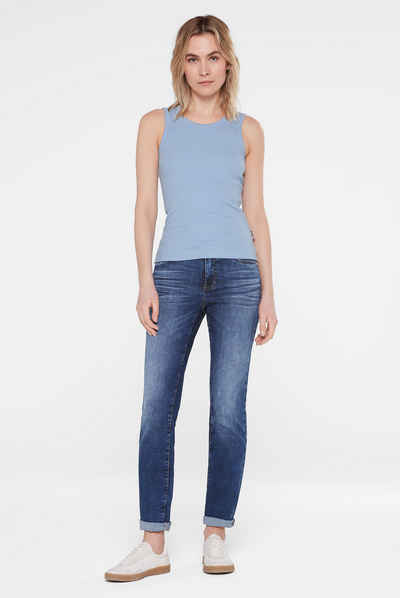 SENSES.THE LABEL Regular-fit-Jeans mit Kontrast-Steppungen