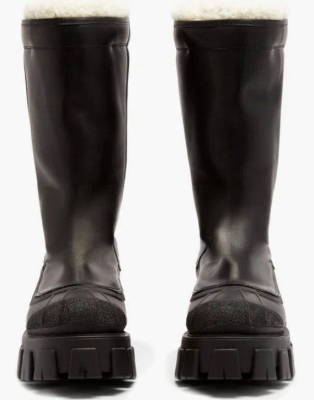 PRADA Monolith Boots Chunky-sole Leder Stiefel Winterboots klobigen Lug-Sohle und einer konturierten Gummifußbasis ausgestattet
