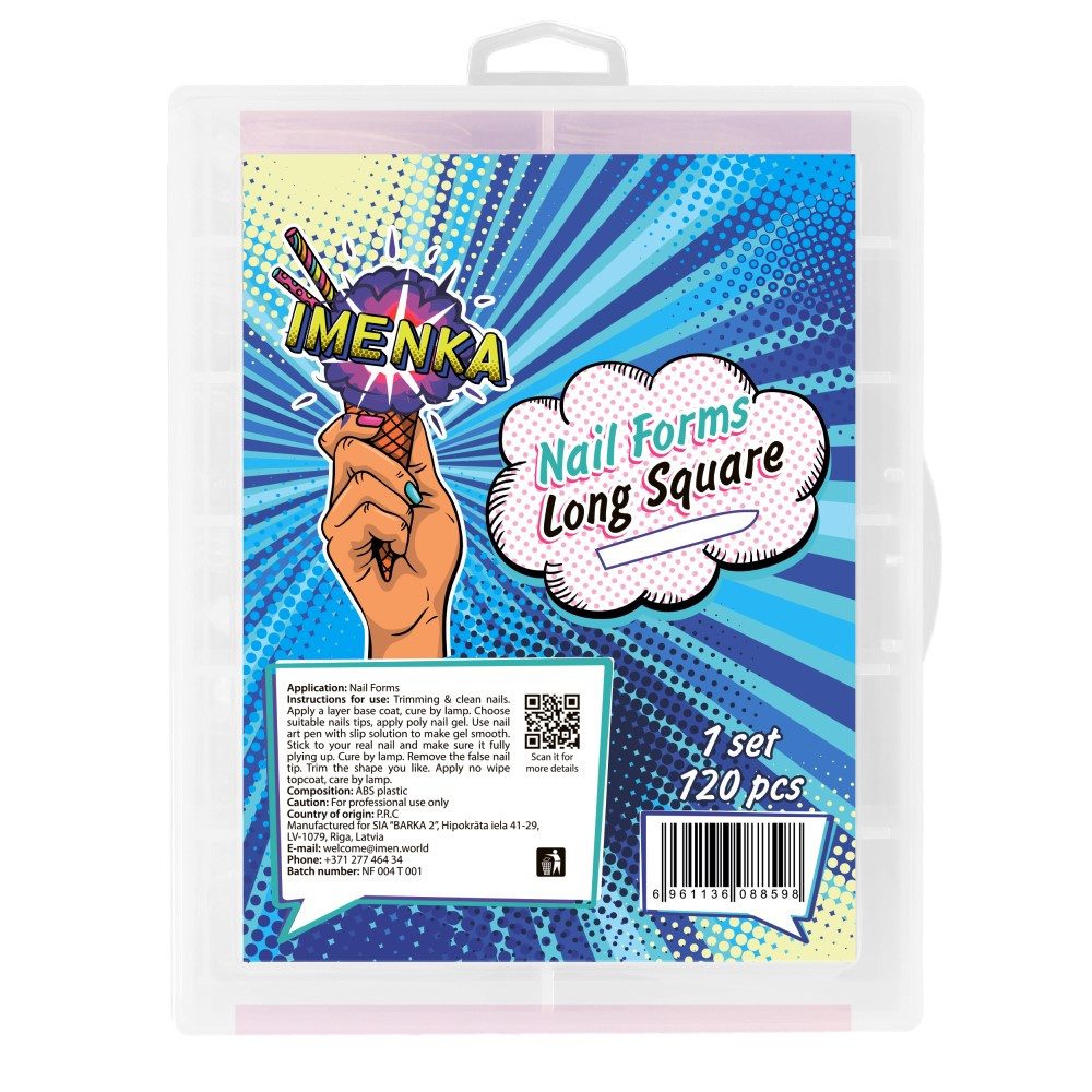Imenka Nageldesign Zubehör Nail Forms "Long Square"