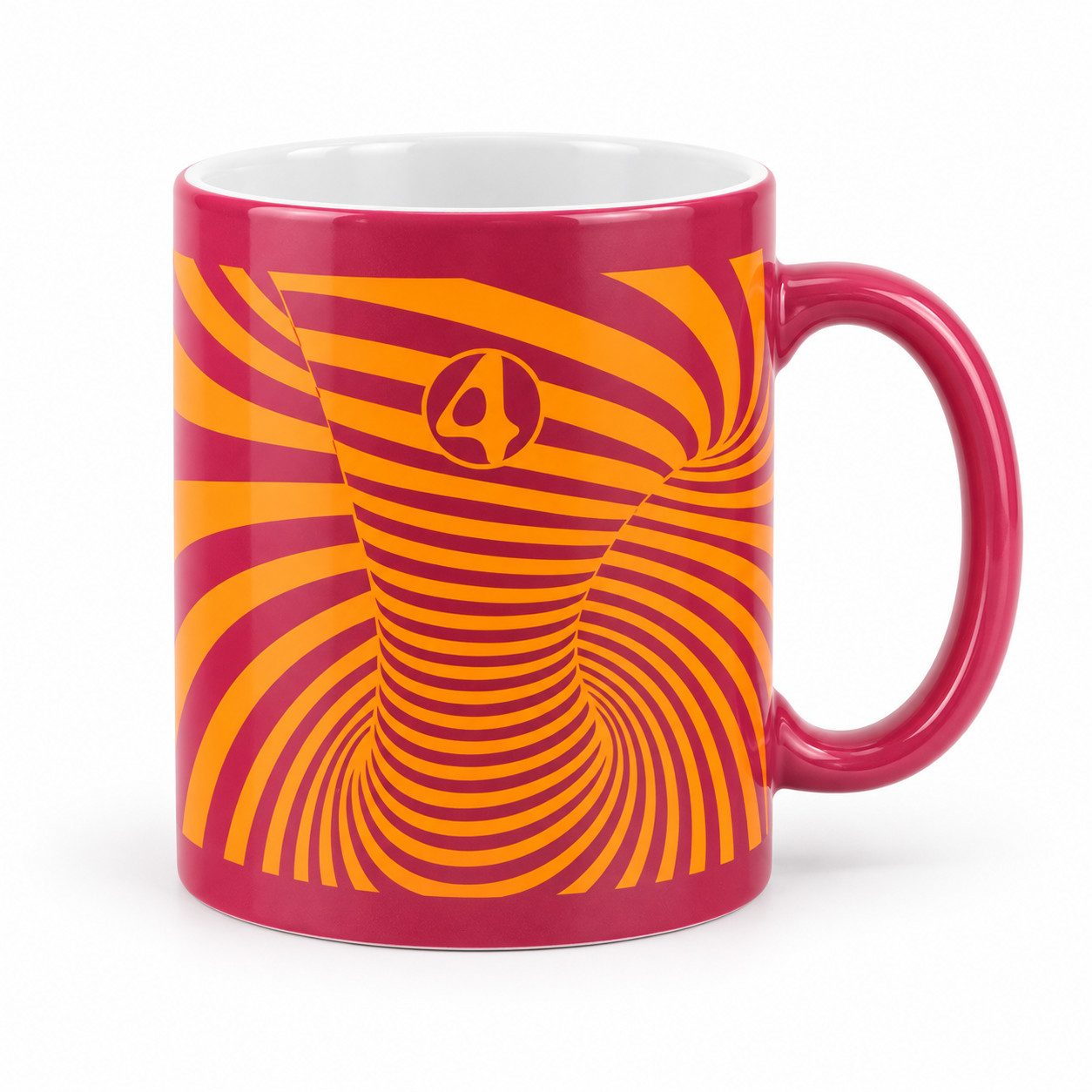 DIE FANTASTISCHEN VIER Tasse Kaffeebecher Keramik orange 350ml mit Aufdruck Die 4.