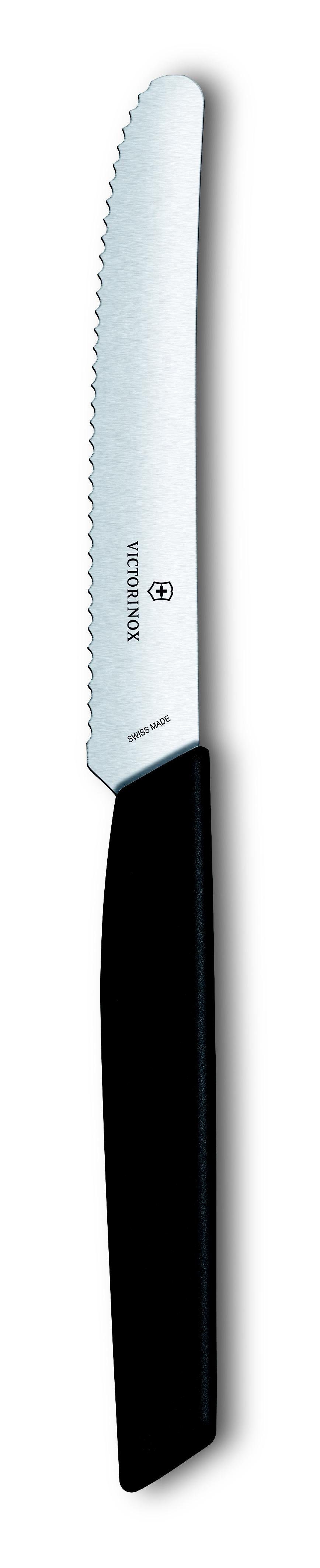 Victorinox Taschenmesser Swiss schwarz Tafelmesser, 11cm, Wellens, Modern & Tomaten