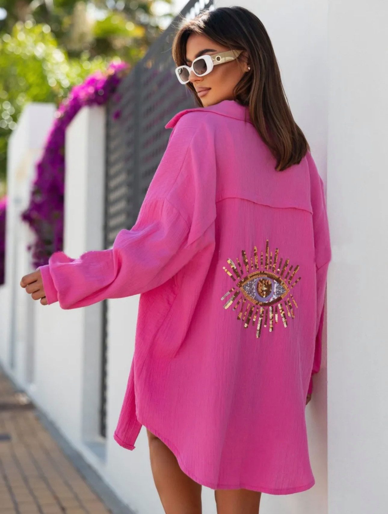 von Herzen Hemdbluse Musselinbluse mit Glitzerauge günstig online kaufen