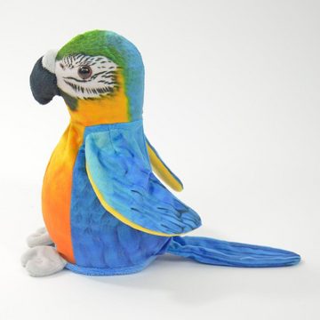 Kögler Kuscheltier Labertier Blauflügel Ara Sunny Papagei 18,5 cm