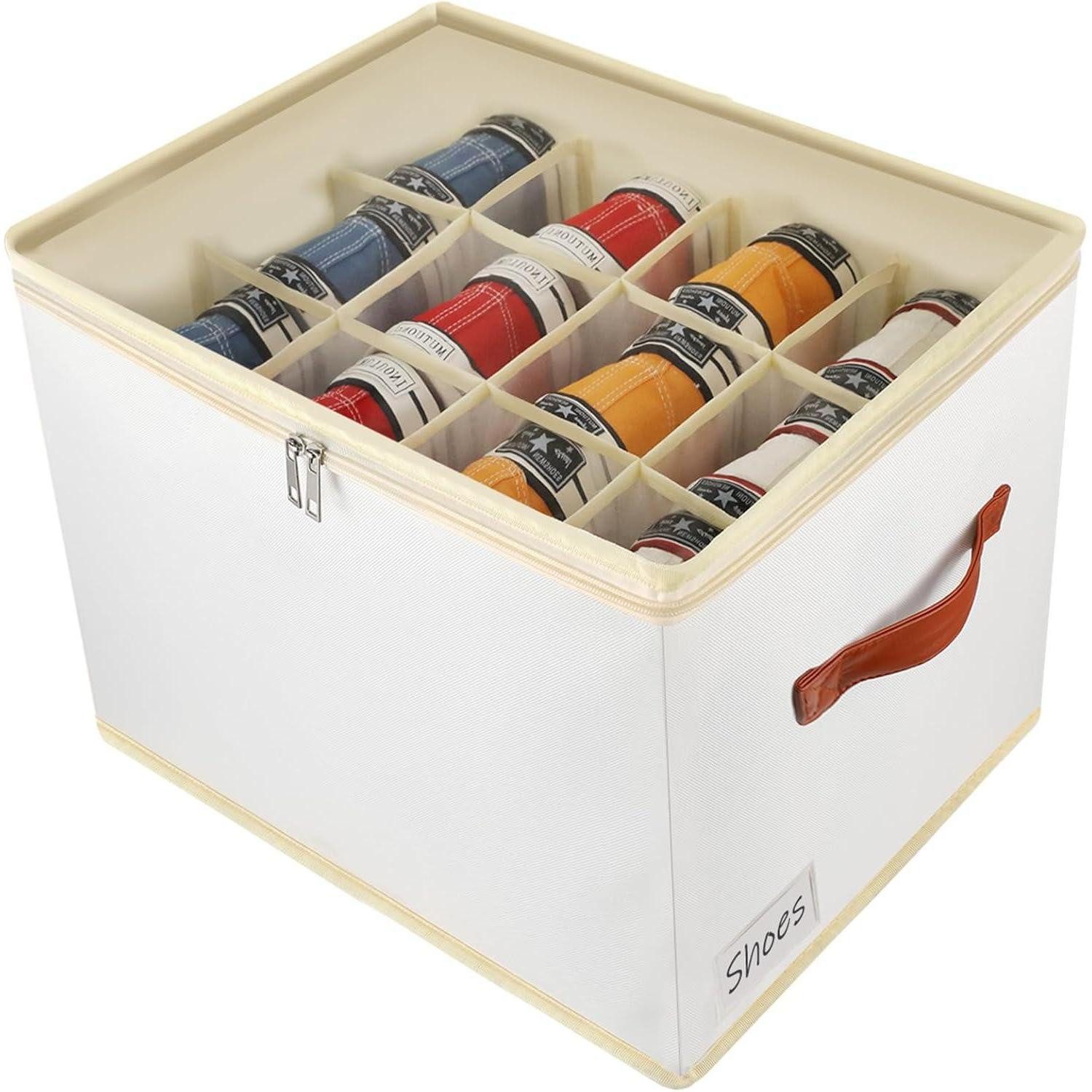 LuxusKollektion Schuhschrank Schuhbox Stapelbar Schuhregal Organizer Schrank Shoe Rack