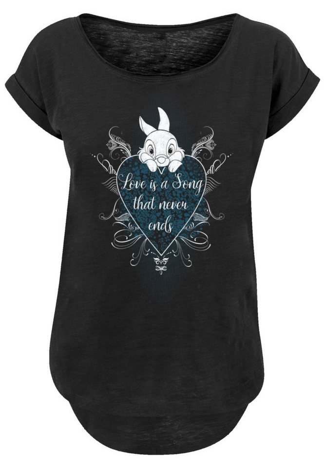 F4NT4STIC T-Shirt Disney Bambi Klopfer Qualität, T-Shirt Is Damen lang Hinten Song Premium geschnittenes Love a extra