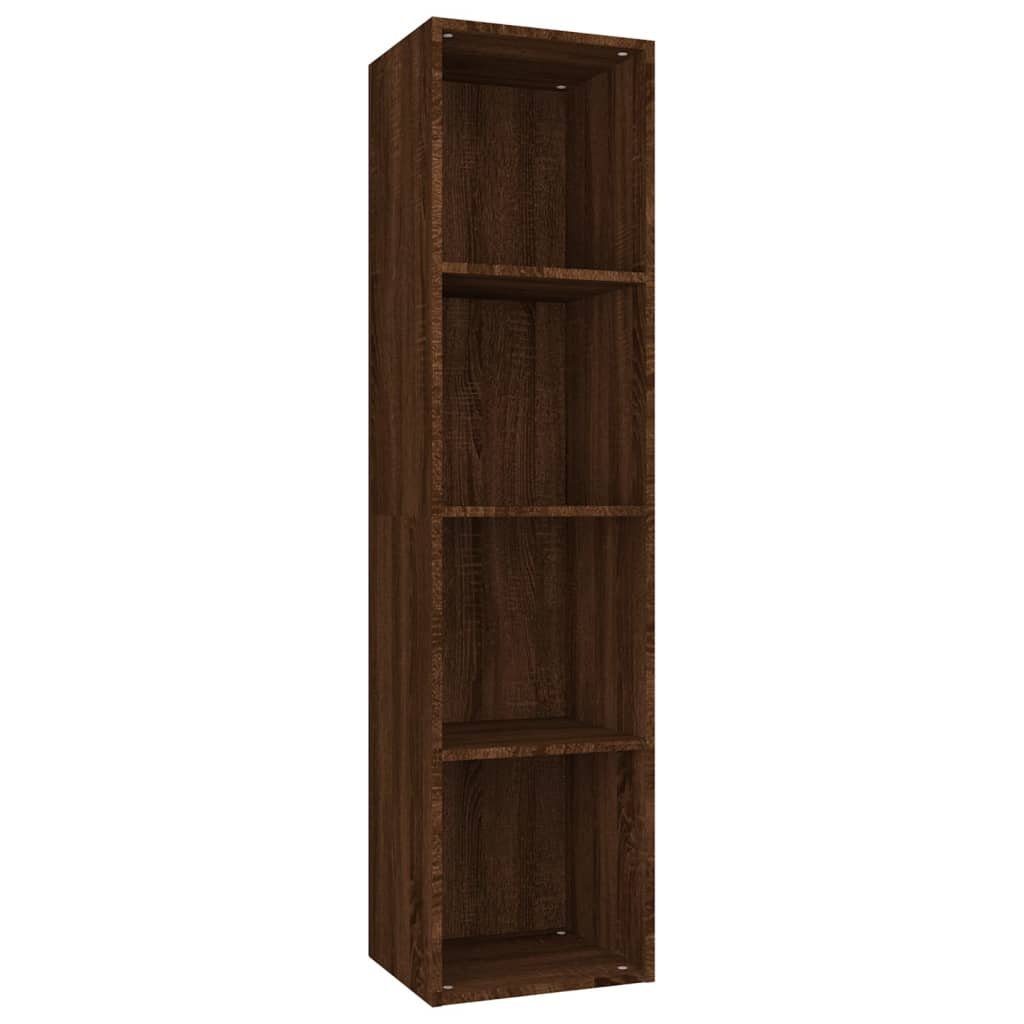 36x30x143 cm furnicato Bücherschrank/TV-Schrank Braun Eichen-Optik Bücherregal