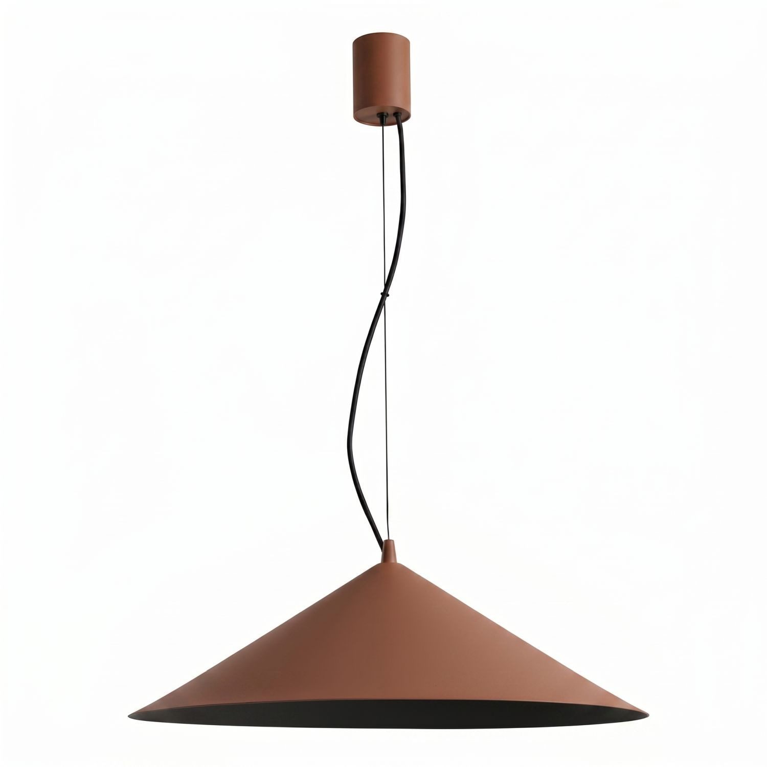 Licht-Erlebnisse Pendelleuchte INARI, LED fest integriert, Warmweiß, LED Metall H: max. 200 cm Ø 50 cm rund Mokka 3000 K 1070 lm Modern