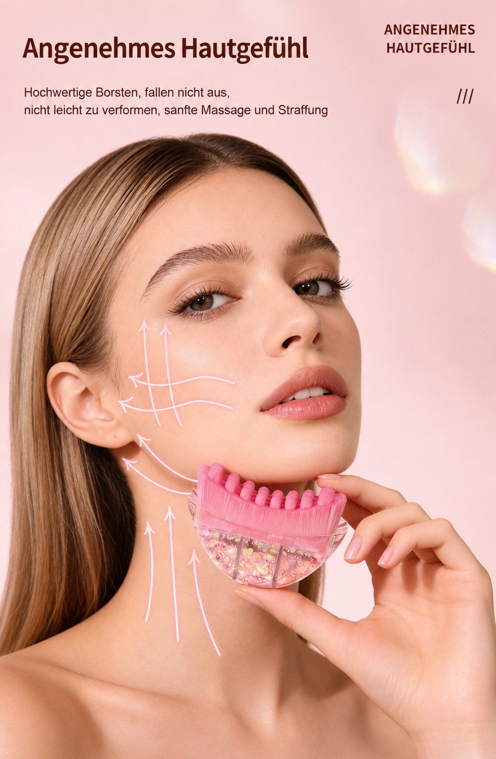 Forrlite Gesichtsmassagegerät Gesichtsbürste für Lymphdrainage & Massage, sanft für Konturen, 1 Stück, Sanfte Massage, für Gesichtspflege, Anti-Aging, Gesicht,  – Bild 5 von 5