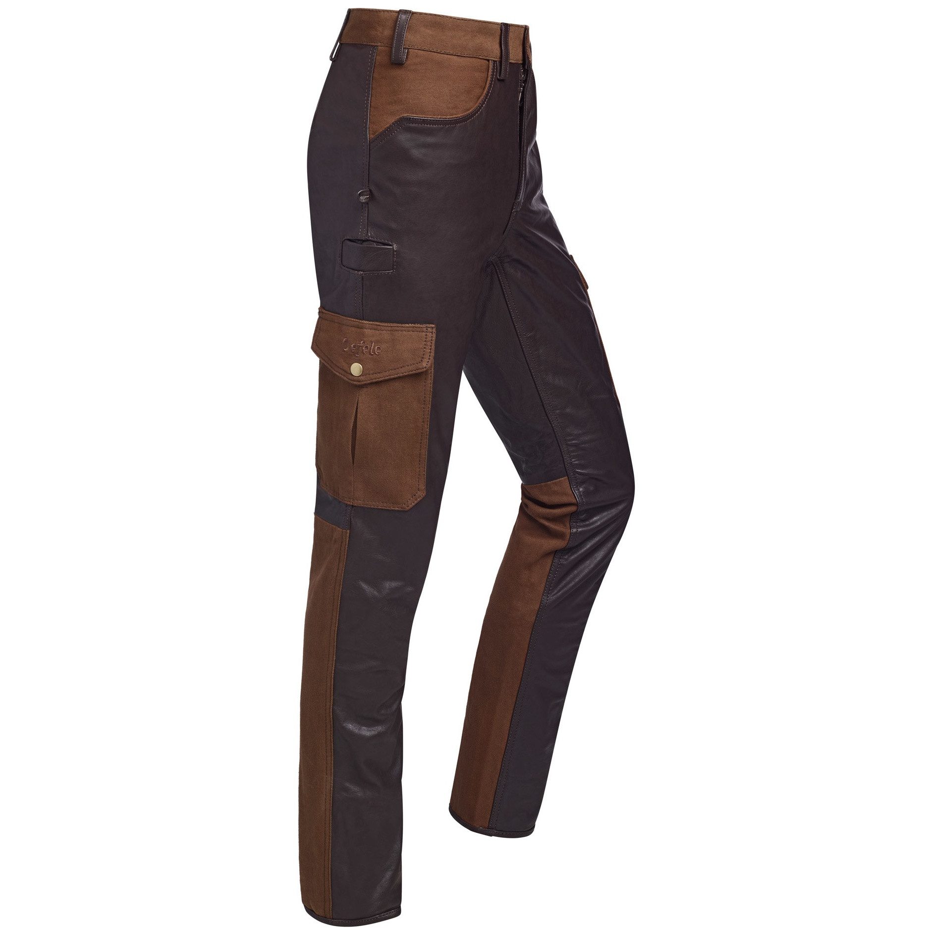 La Chasse® Lederhose Cargo-Büffellederhose "Colmar" mit Canvas-Besatz Jagdh günstig online kaufen