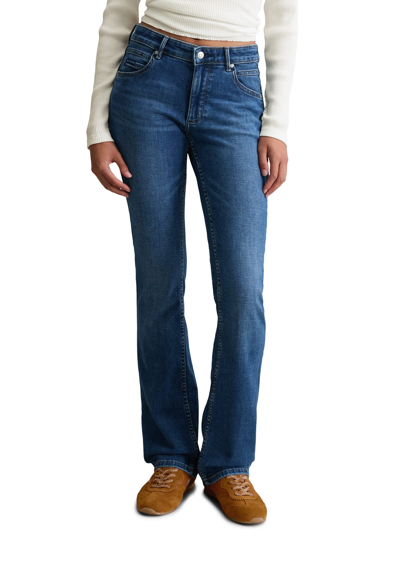 Bootcut-Jeans aus Bio-Baumwoll-Stretch