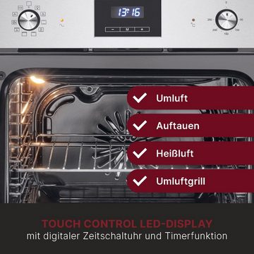 BOMANN Einbaubackofen EBO 7909, mit Heißluft & Umluftgrill, 56L Nutzinhalt