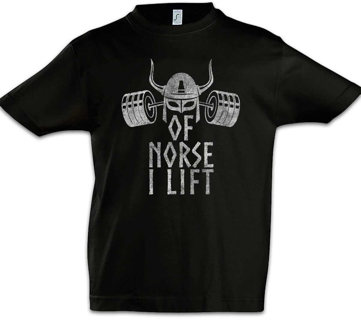 Print-Shirt Of Norse I Lift Kinder T-Shirt Thors Hammer Mjölnir Body Building
