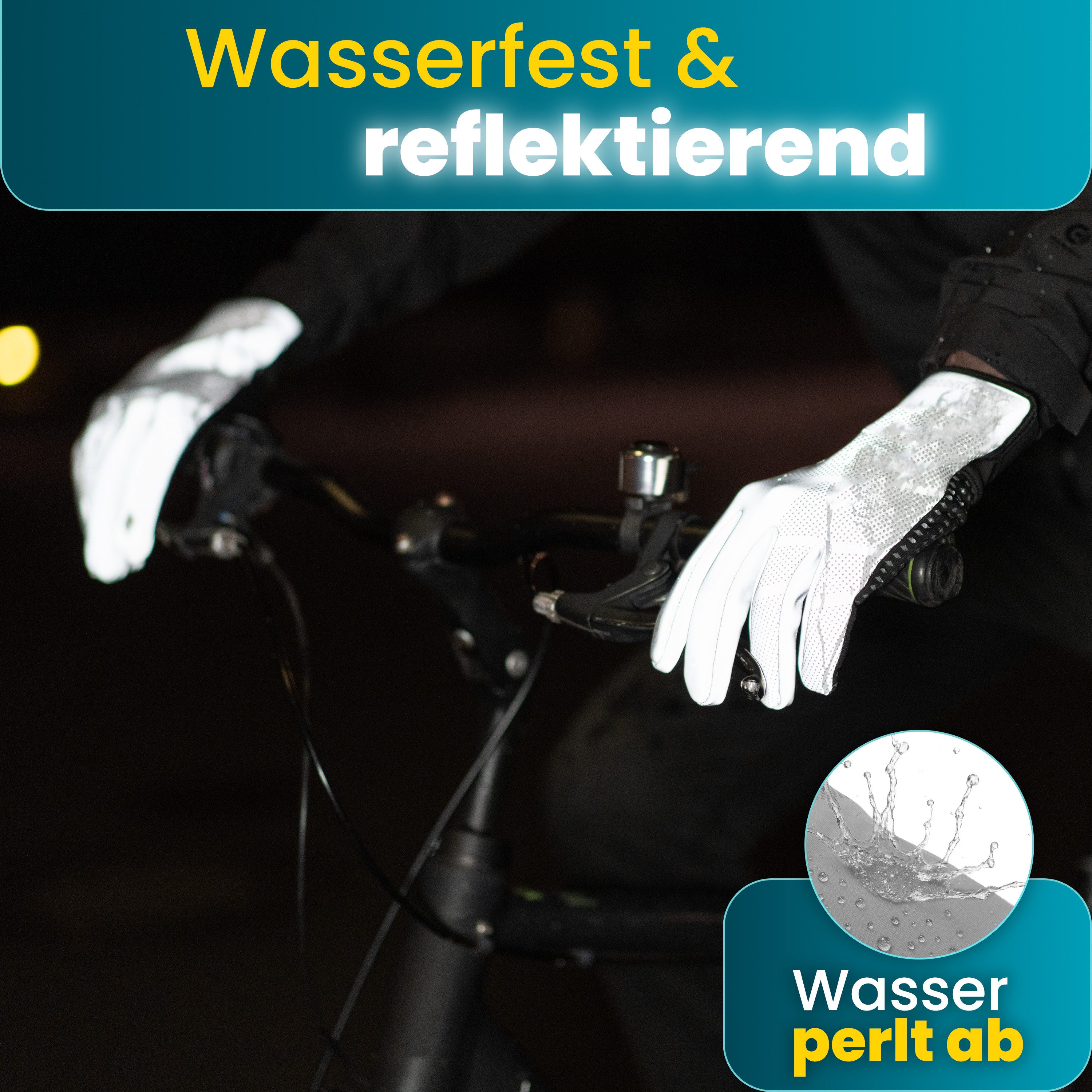 Valkental Fahrradhandschuhe Winterhandschuhe & Übergangshandschuhe mit Touchscreen Funktion atmungsaktiv, winddicht & wasserdicht – Bild 5 von 5